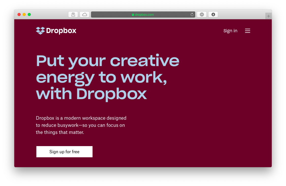 get dropbox to connect to my computer for a mac